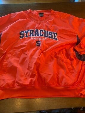 Pro Edge Syracuse Orange Pullover Windbreaker Jacket Mens XL 100% Polyester EUC